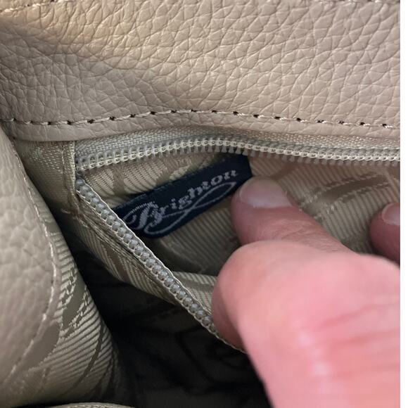 BRIGHTON ANIMAL PRINT BROWN GRAY LEATHER SMALLCROSSBODY BAG - Picture 16 of 16